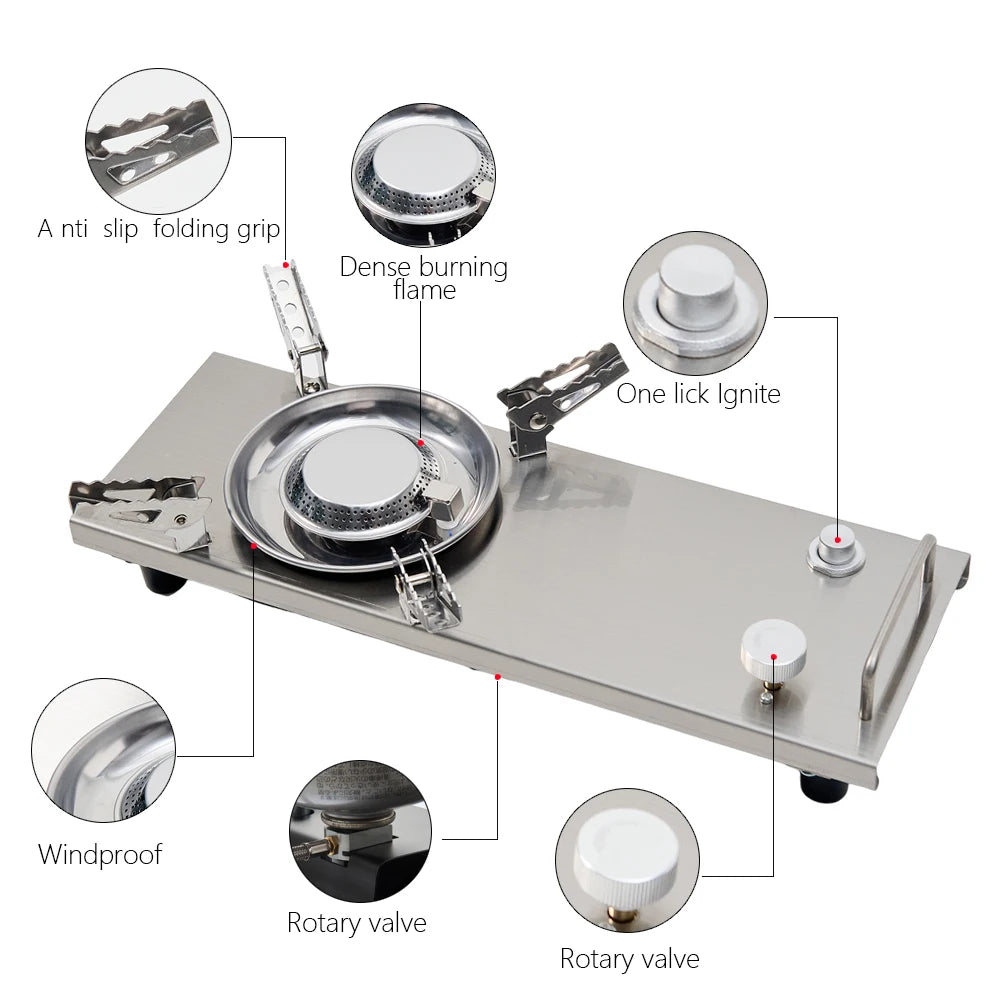 Pandatour Camping IGT 0,5UNT Gasherd Tischherd Hohe Heizleistung