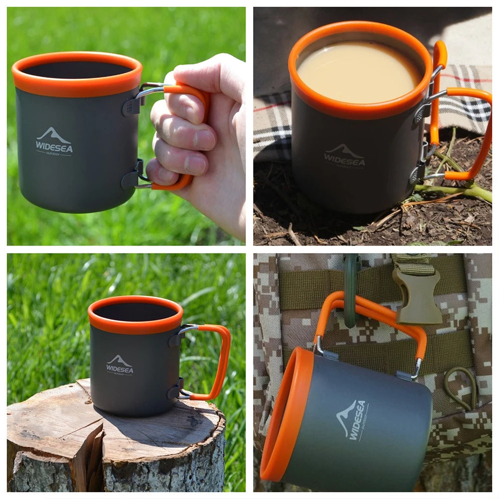 Widesea Camping Aluminiumbecher Outdoor-Becher Tourismus Geschirr Picknick Trekking Wandern