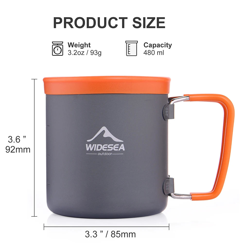 Widesea Camping Aluminiumbecher Outdoor-Becher Tourismus Geschirr Picknick Trekking Wandern