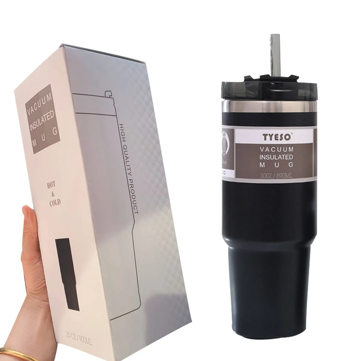 Doppelwandiger Edelstahl-Kaffeethermosbecher 304, auslaufsicher, rutschfest