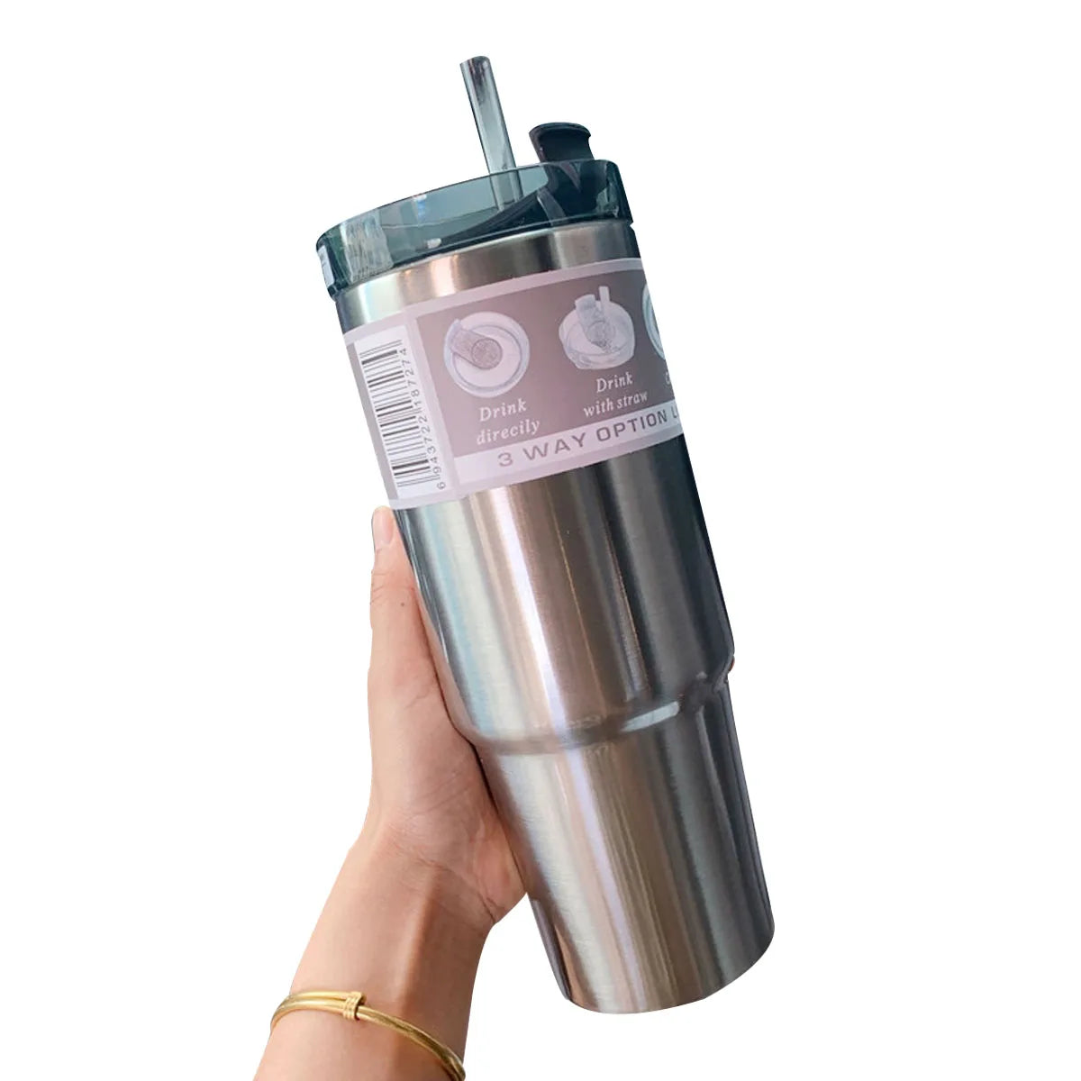 Doppelwandiger Edelstahl-Kaffeethermosbecher 304, auslaufsicher, rutschfest