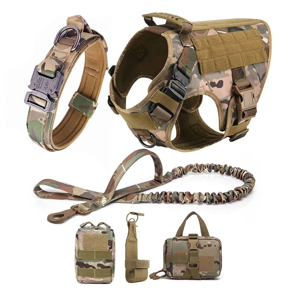 Großes Hundegeschirr Halsband Leine Taschen Wanderweste Hundegeschirre für mittelgroße bis große Hunde