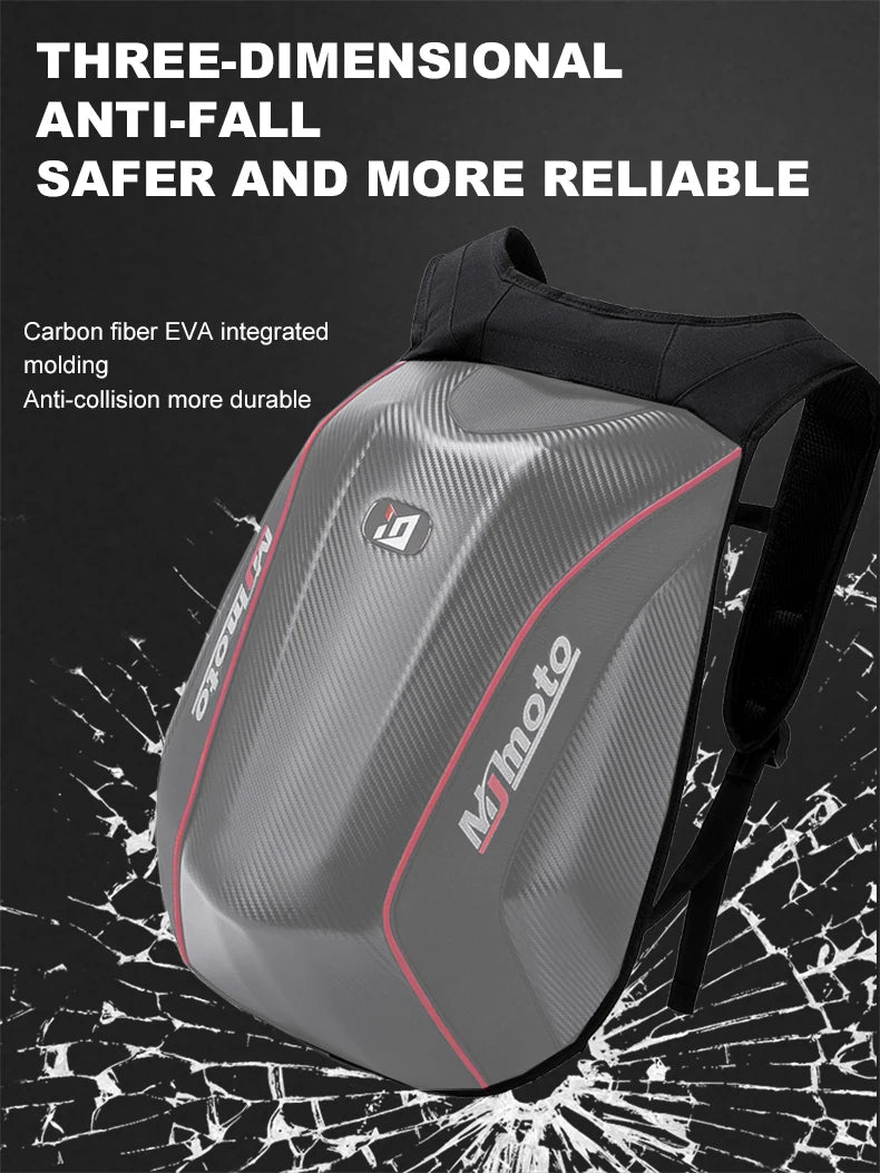 Motorradrucksack aus Carbonfaser