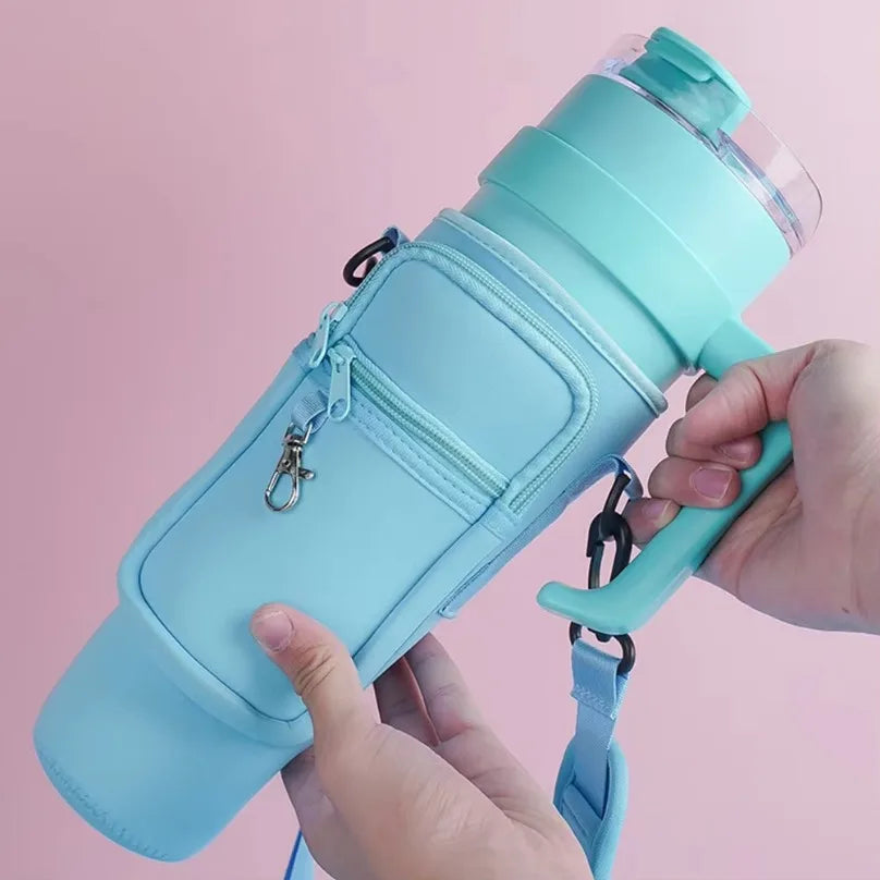 Neopren-Wasserflaschentasche mit verstellbarem Schultergurt