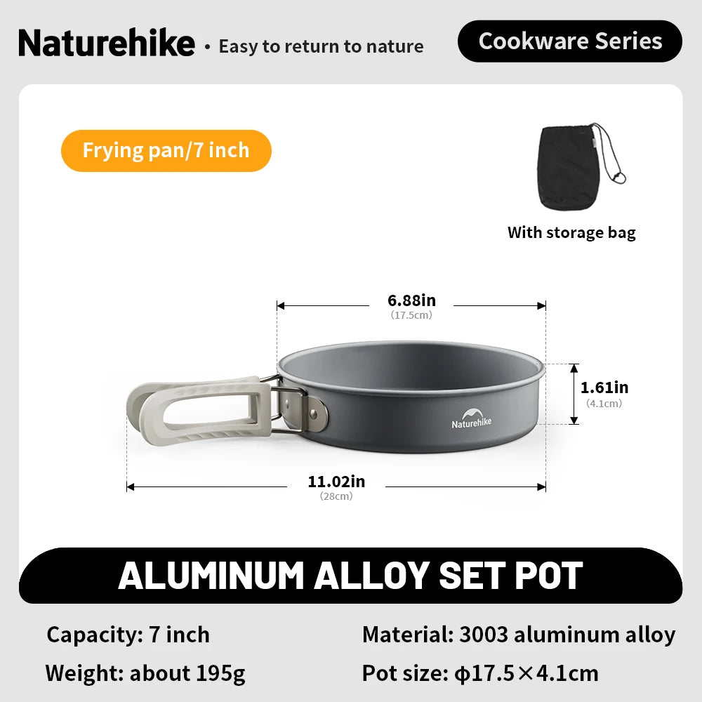Naturehike Camping-Kochset Camping-Kochgeschirr Teekanne für 4-7 Personen