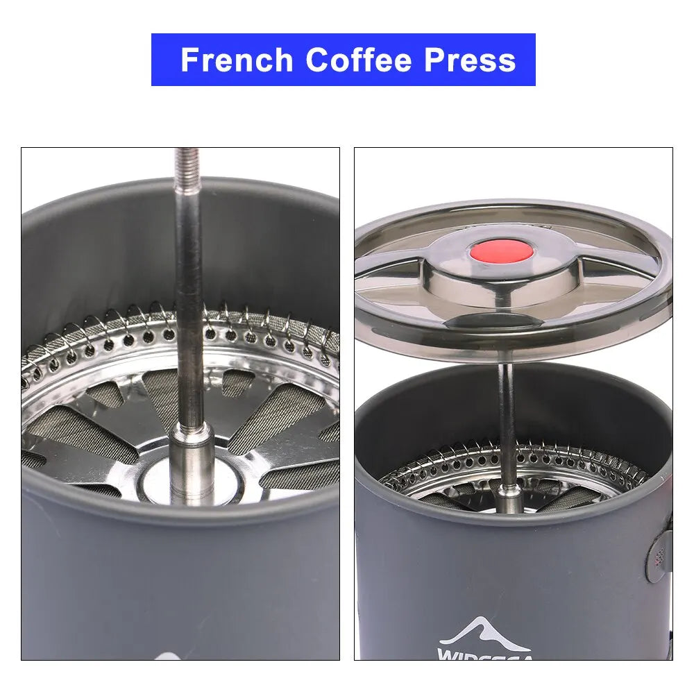 Widesea Camping-Kaffeekanne mit French Press