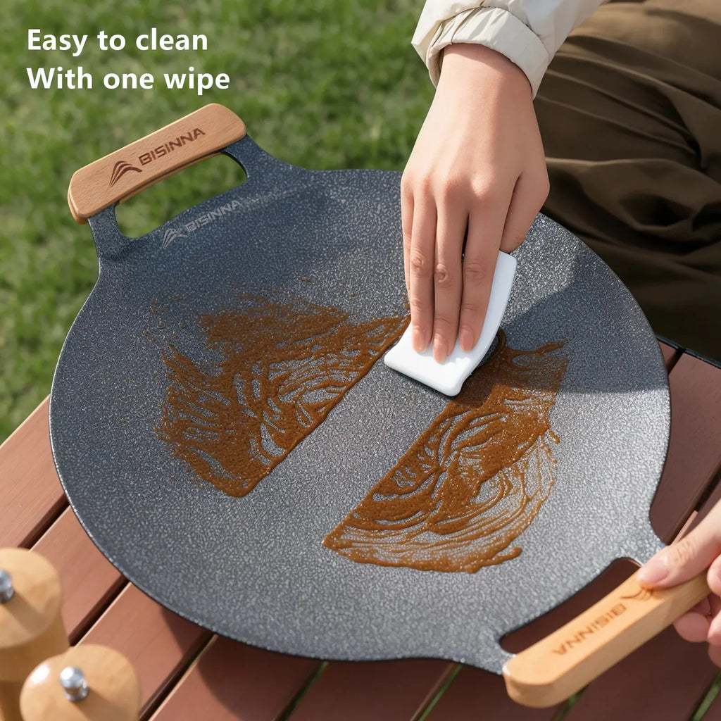 BISINNA 30 cm Koreanische Grillplatte Campingausrüstung
