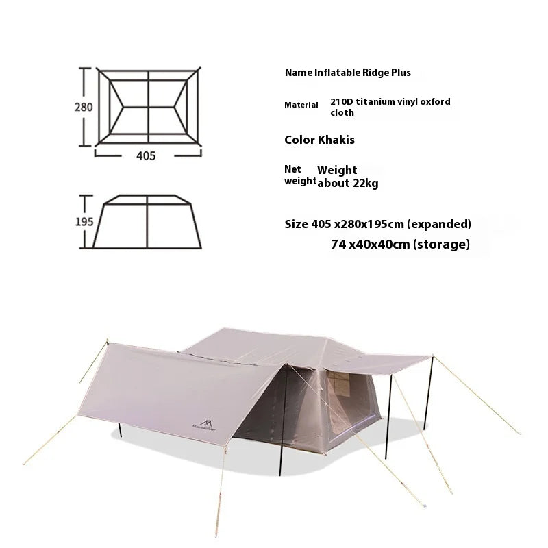 Air Tent MOUNTAINHIKER Outdoor 5-8 Personen großes aufblasbares Campingzelt Handluftpumpe