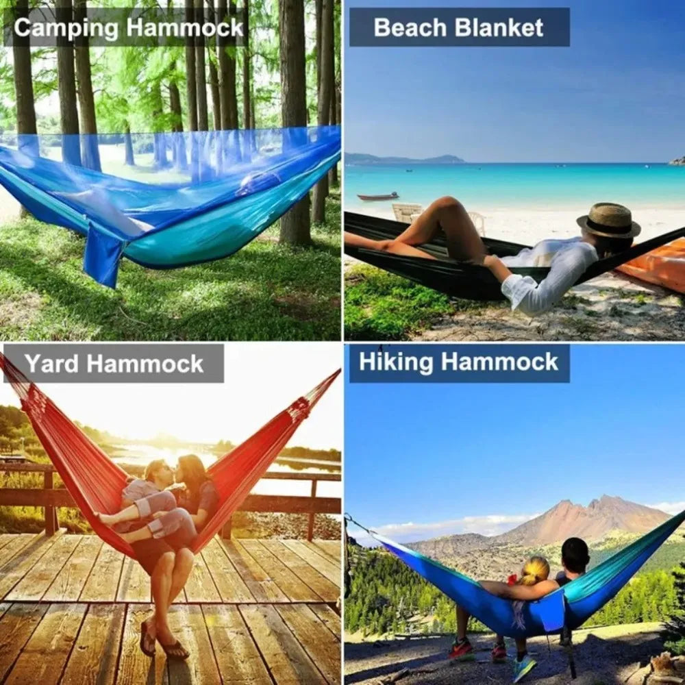 Outdoor-Camping-Hängematte mit Moskitonetz Leichte Hängematten 250 x 120 cm