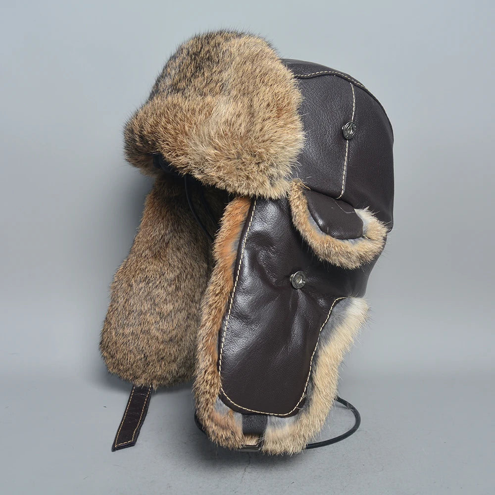 Wintermütze für Herren-Outdoor-Mütze, winddicht, superwarm