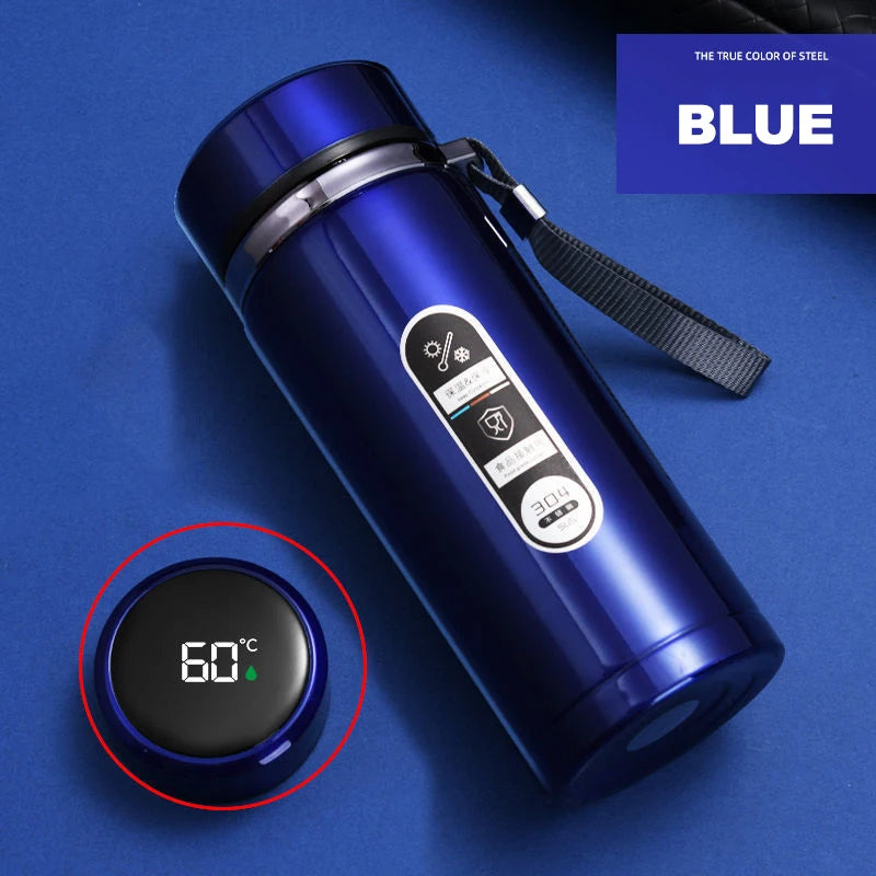 Edelstahl-Thermosflasche mit LED-Temperaturanzeige