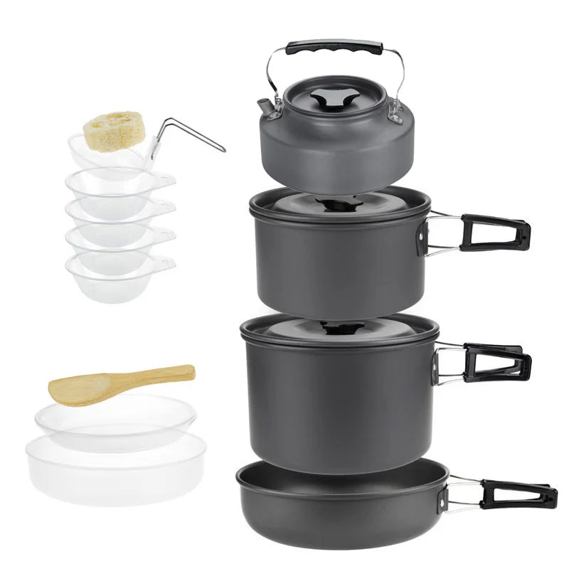 Camping-Kochgeschirrset für 1–7 Personen