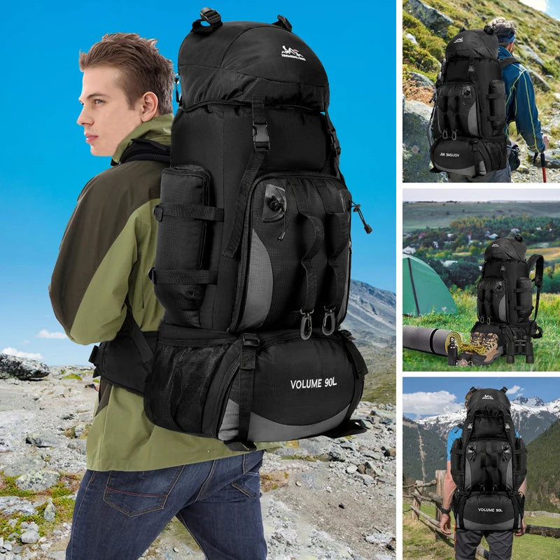 90 L wasserdichter Wander- und Campingrucksack