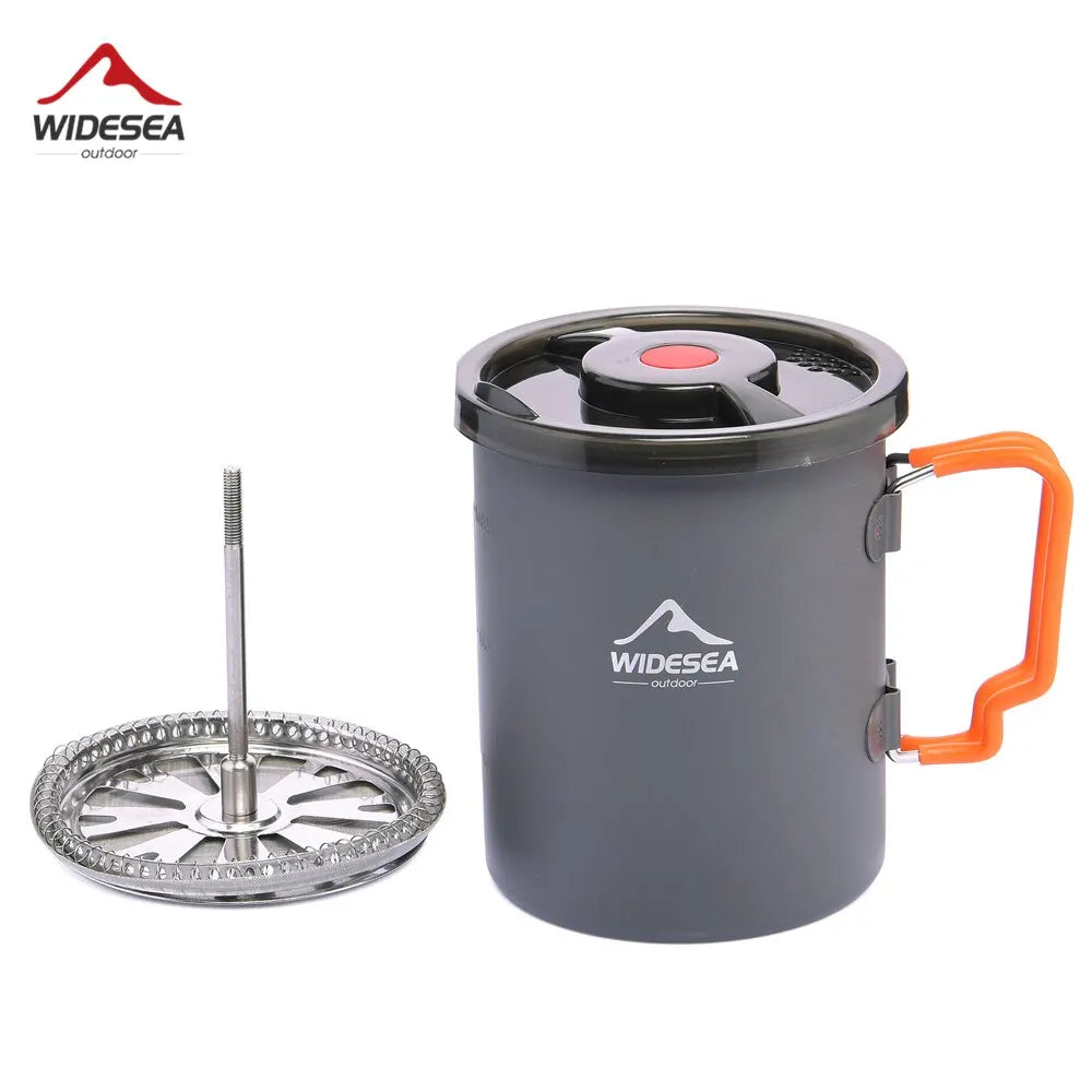 Widesea Camping-Kaffeekanne mit French Press