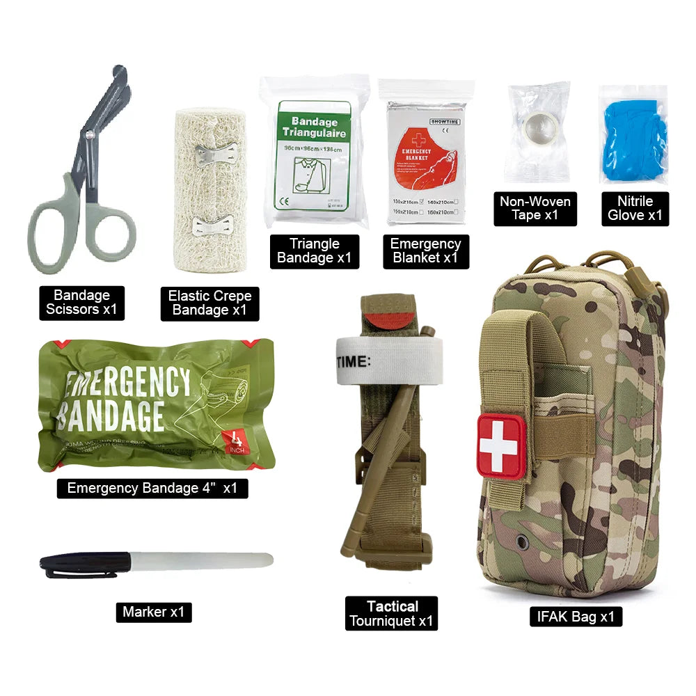 10tlg IFAK Tactical Erste-Hilfe-Set Pouch