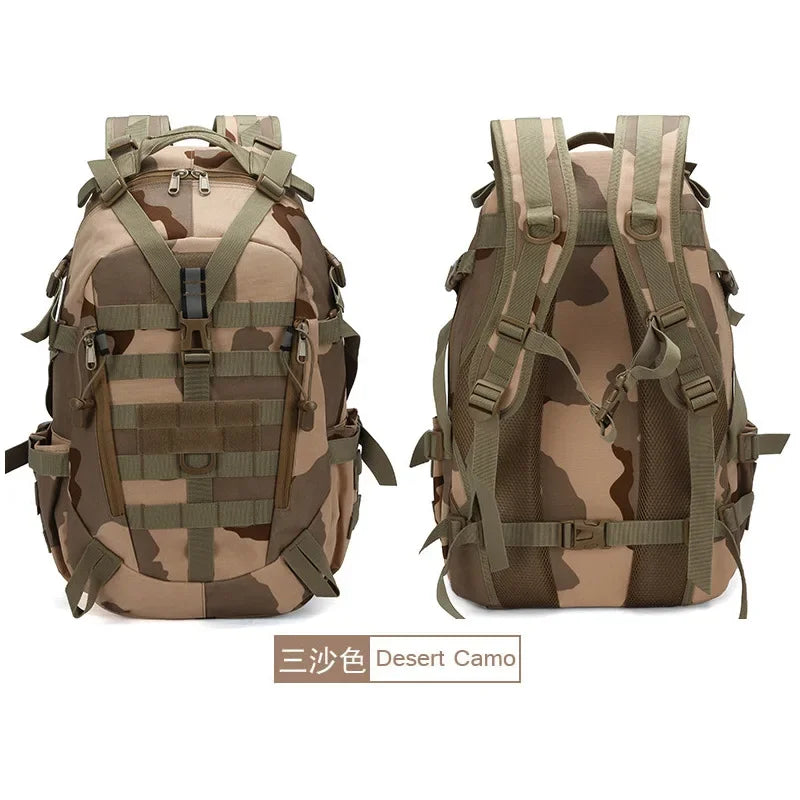 40 L Campingrucksack mit reflektierenden Streifen, verstellbare Gurte, mehrere Taschen