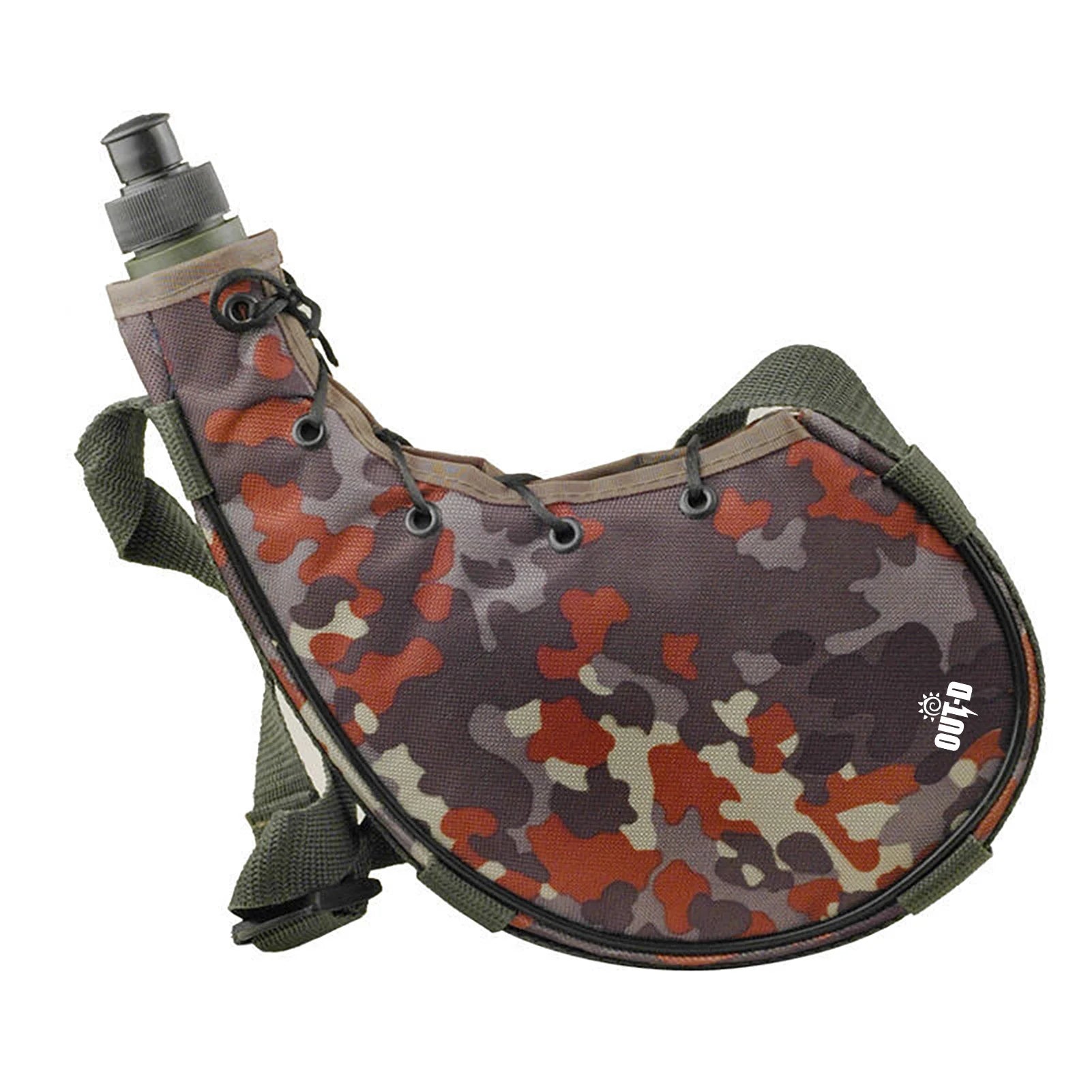 Outdoor-Wasserflasche 800 ml mit Schultergurt für Wanderungen und Rucksacktouren