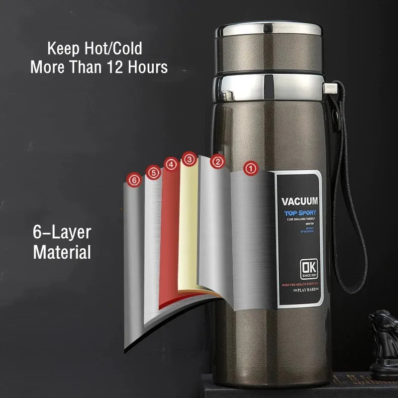 Doppelwandige Edelstahl-Thermoskanne 316 mit Filter