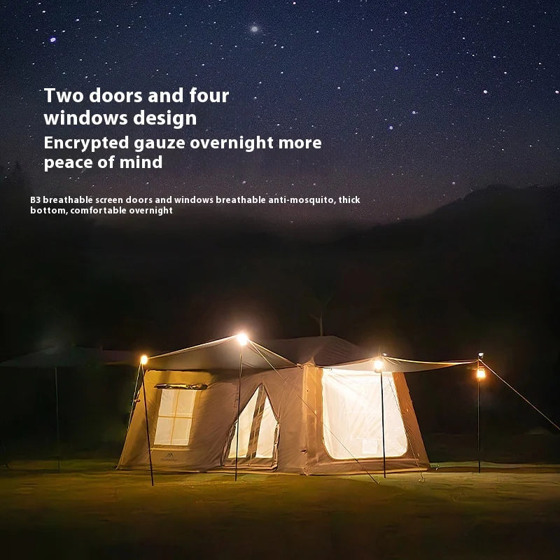 Air Tent MOUNTAINHIKER Outdoor 5-8 Personen großes aufblasbares Campingzelt Handluftpumpe