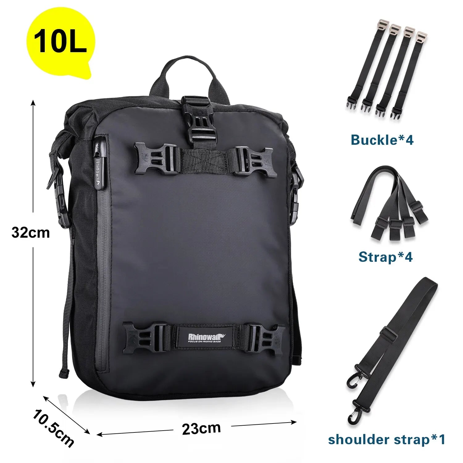 Rhinowalk Motorrad-Hecktasche 10L / 20L / 30L