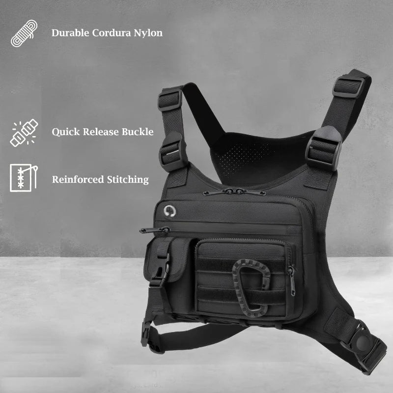 Brusttasche Unisex taktische Weste zum Laufen, Radfahren, EDC-Brusttasche