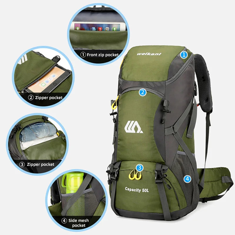 50L Wanderrucksack Wasserdicht