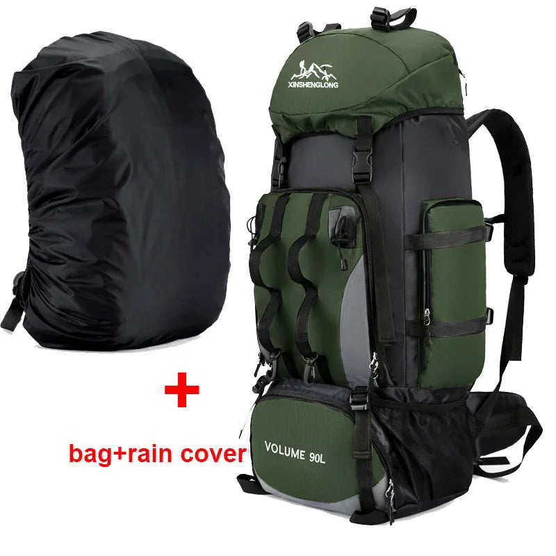 90 L wasserdichter Wander- und Campingrucksack