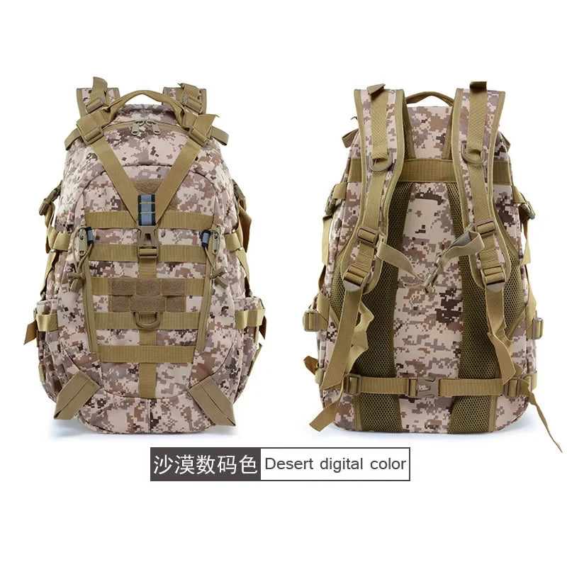 40 L Campingrucksack mit reflektierenden Streifen, verstellbare Gurte, mehrere Taschen
