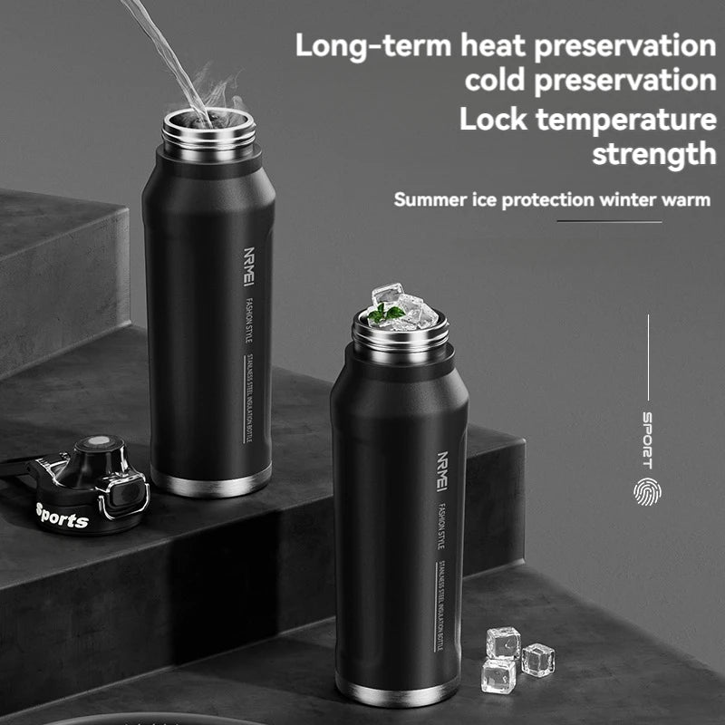 1 L Thermosflasche aus Edelstahl mit Vakuumisolierung, hält kalt und warm