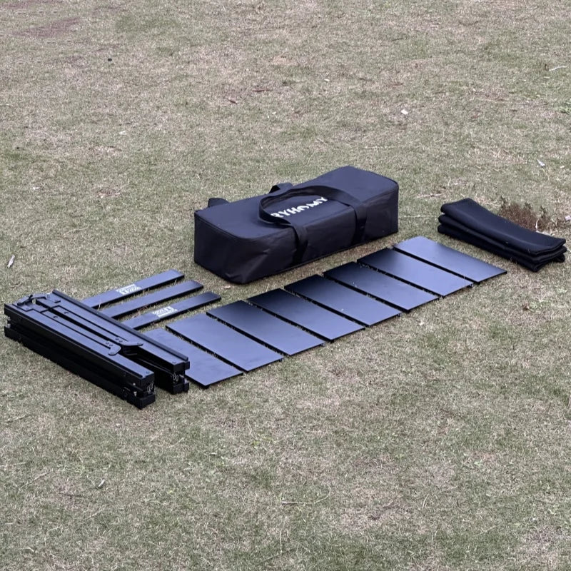 Tryhomy Camping IGT Tisch 4-teiliger Tisch Tragbarer ultraleichter Klapptisch aus Aluminiumlegierung für Camping