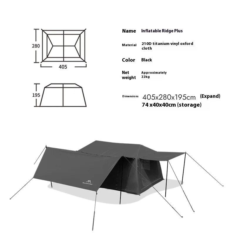 Air Tent MOUNTAINHIKER Outdoor 5-8 Personen großes aufblasbares Campingzelt Handluftpumpe