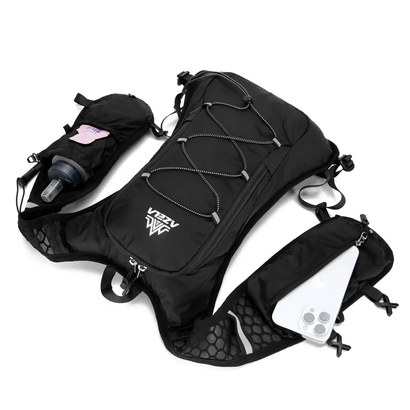 Leichter Wasserrucksack mit reflektierendem Design für die Nacht