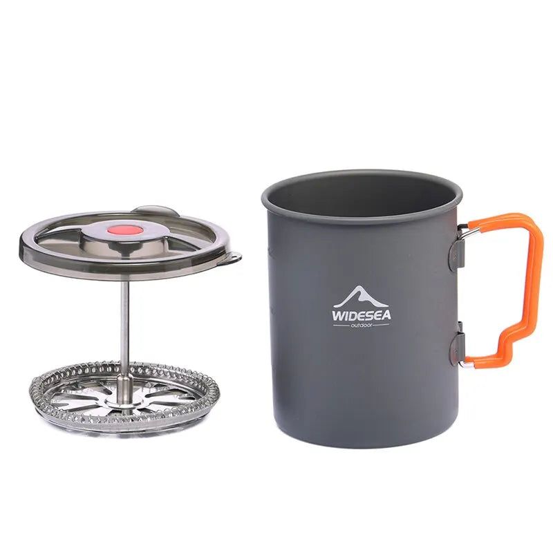 Widesea Camping-Kaffeekanne mit French Press