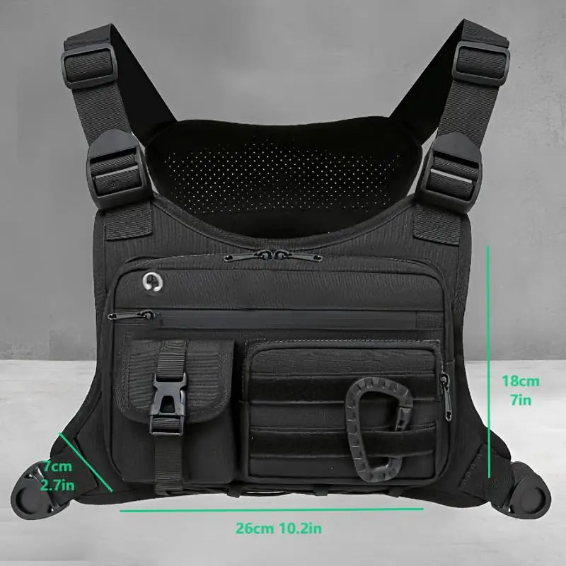 Brusttasche Unisex taktische Weste zum Laufen, Radfahren, EDC-Brusttasche