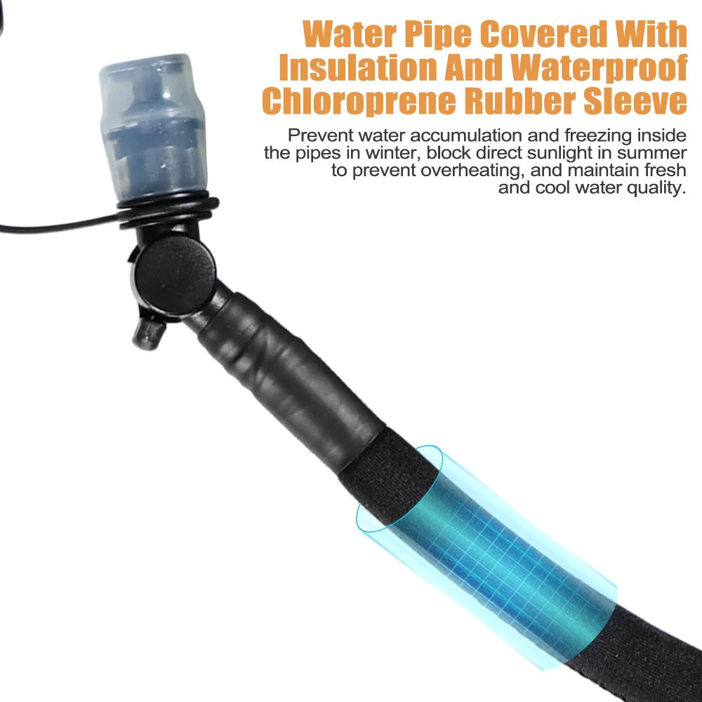 NEWBOLER TPU Abnehmbarer Trinkschlauch Wasserbeutel Großvolumiger Outdoor-Trinkbeutel Bergsteigen Laufen Trinkrucksack 2 l/3 l
