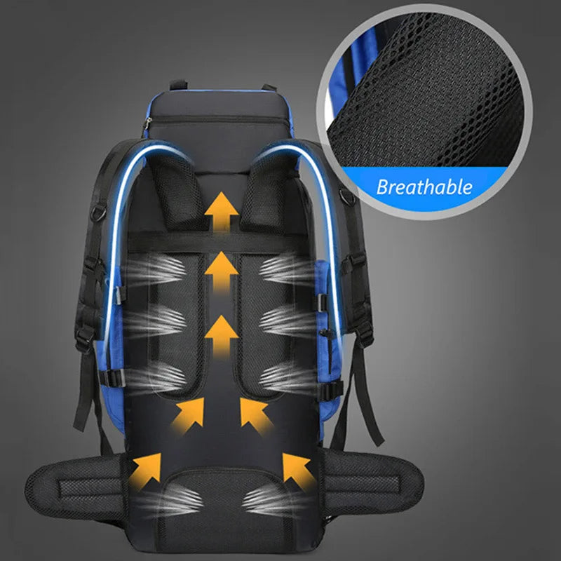 90 L wasserdichter Wander- und Campingrucksack