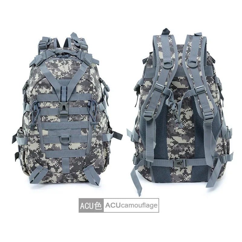 40 L Campingrucksack mit reflektierenden Streifen, verstellbare Gurte, mehrere Taschen