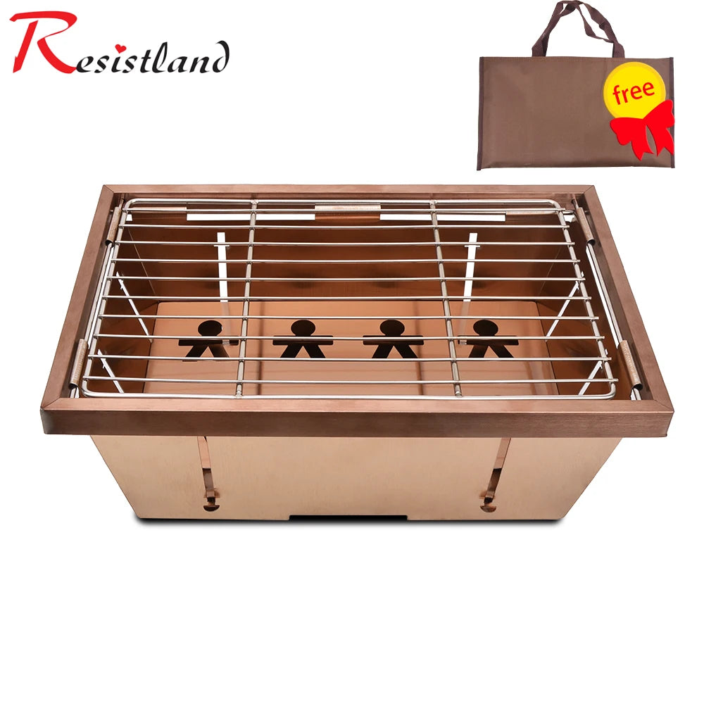 Camping Klappbarer abnehmbarer IGT-Holztisch Gasherd  Tragbarer leichter Camping-Grilltisch