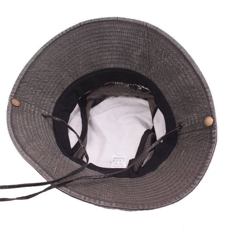 Herren Sommer Mesh Atmungsaktiv Retro Dschungel Angelhüte
