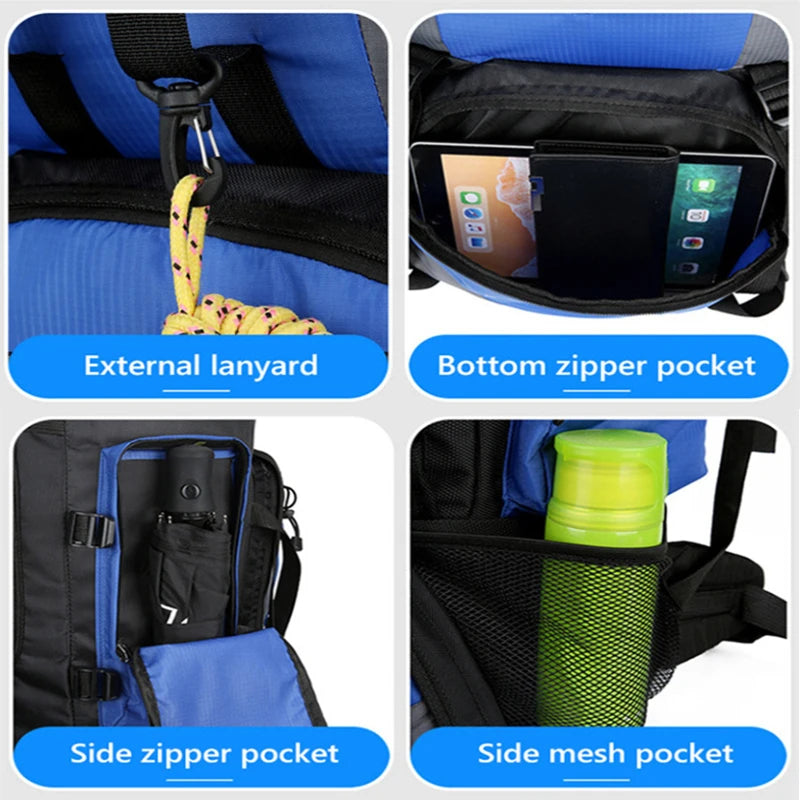 90 L wasserdichter Wander- und Campingrucksack