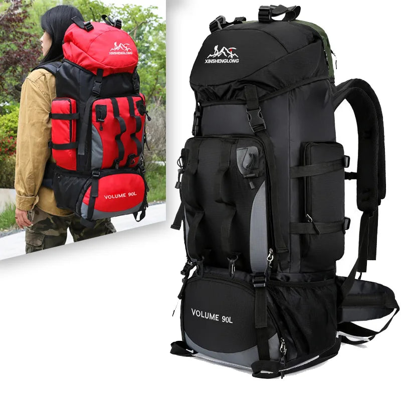 90 L wasserdichter Wander- und Campingrucksack