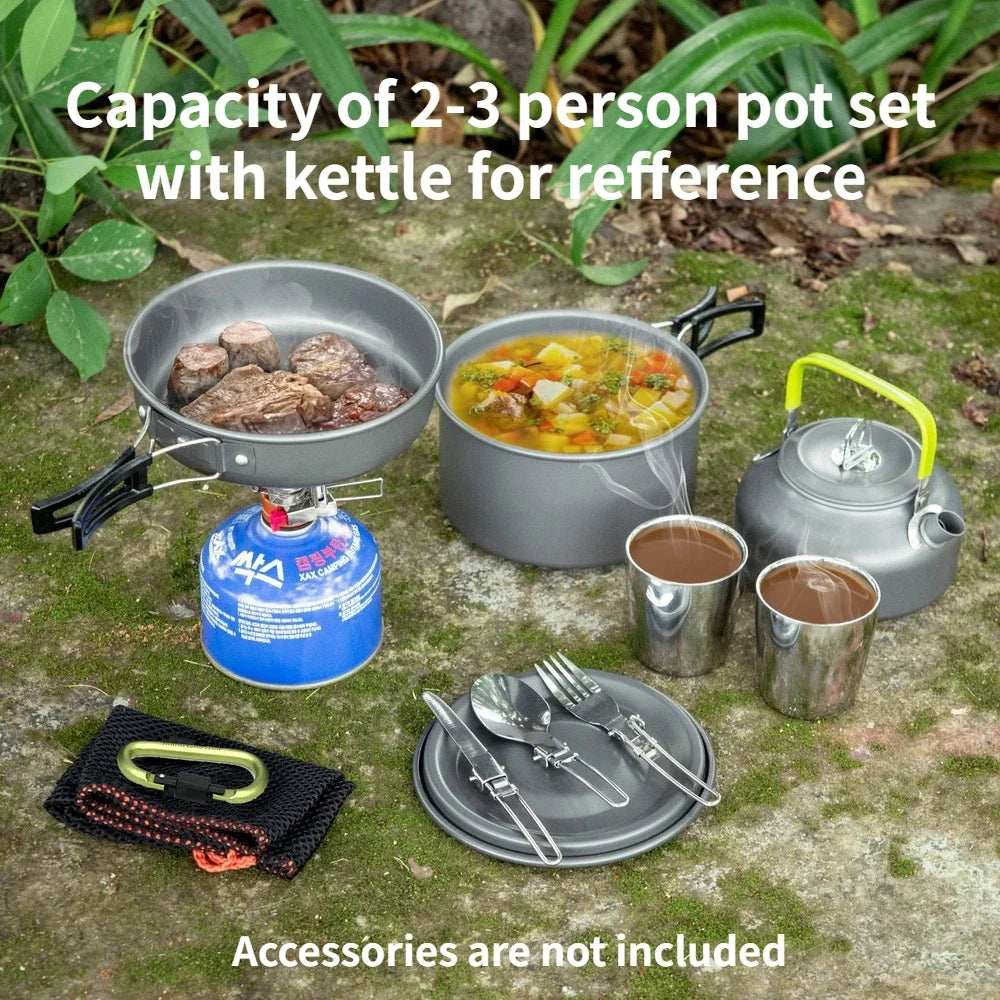 Camping-Kochgeschirrset für 1–7 Personen