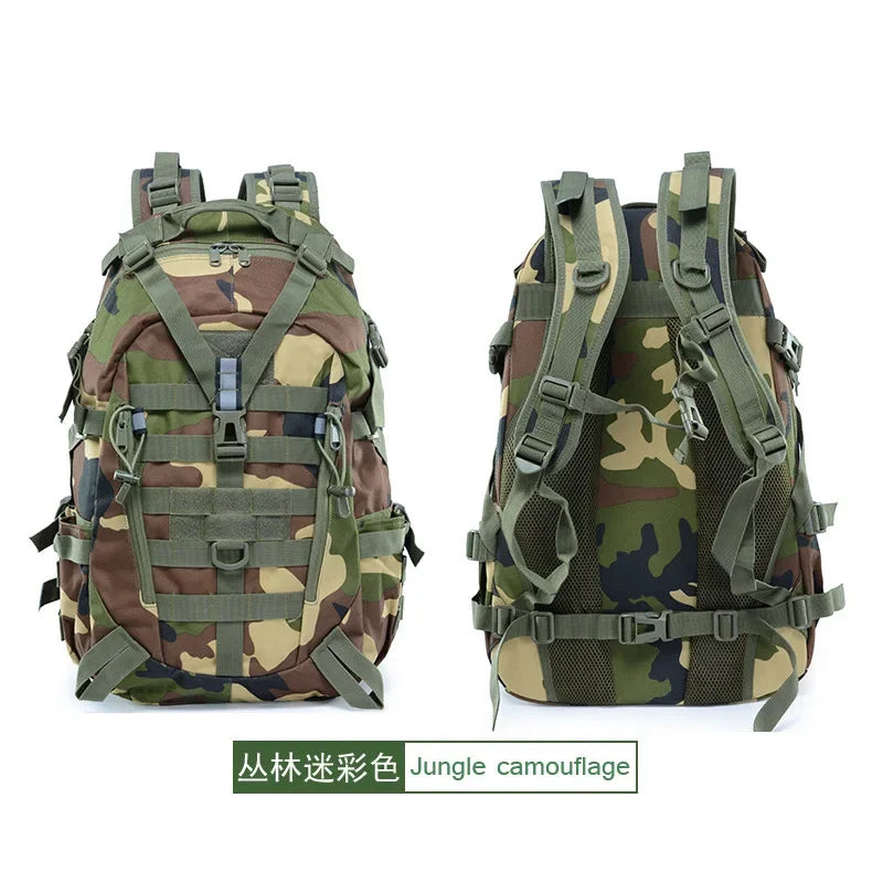 40 L Campingrucksack mit reflektierenden Streifen, verstellbare Gurte, mehrere Taschen